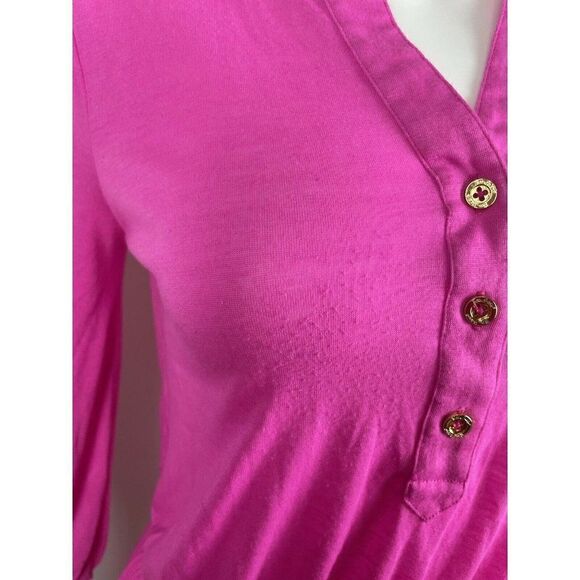 Lilly Pulitzer Pink Beckett Shirt Dress XS Jersey - Picture 8 of 12